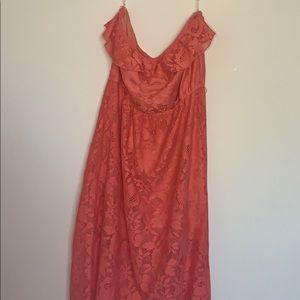 Strapless maxi dress